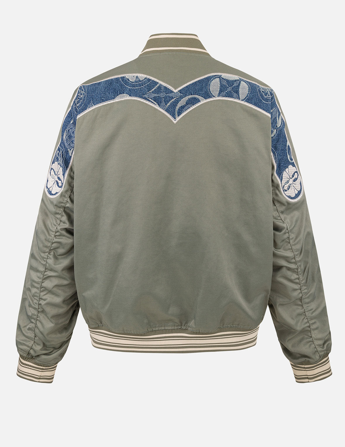 デニムインサート 大黒家紋刺繍 レギュラーフィット ボンバージャケット